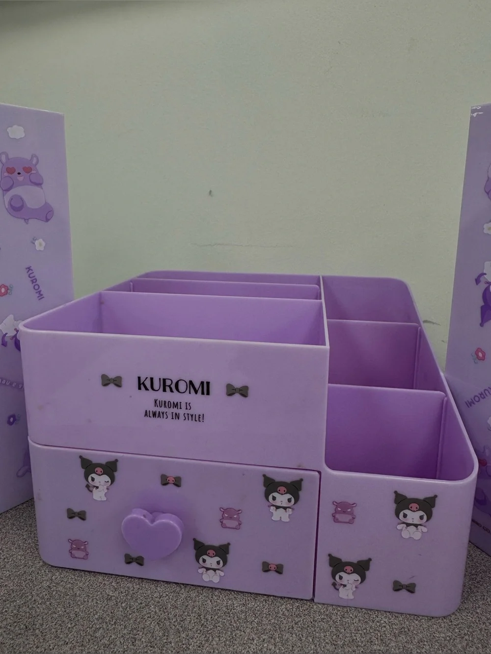 Kuromi Purple Desk Organizer 4 piece